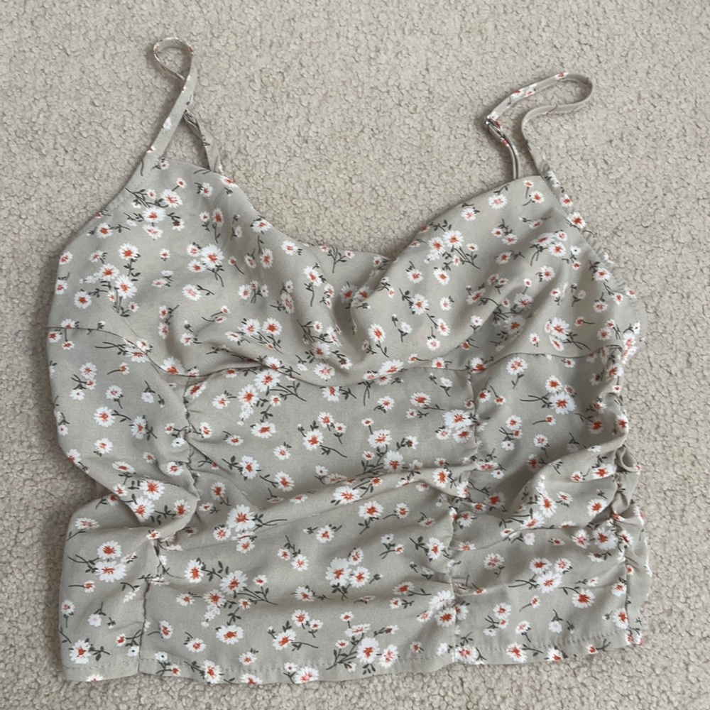 Ditsy floral crop top